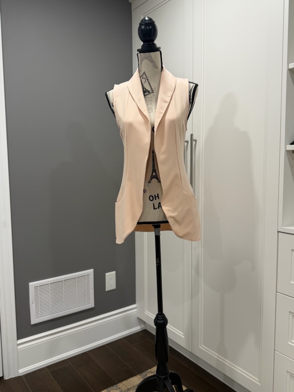Dynamite Sleeveless Blazer Vest - Light Blush - Picture 2 of 12